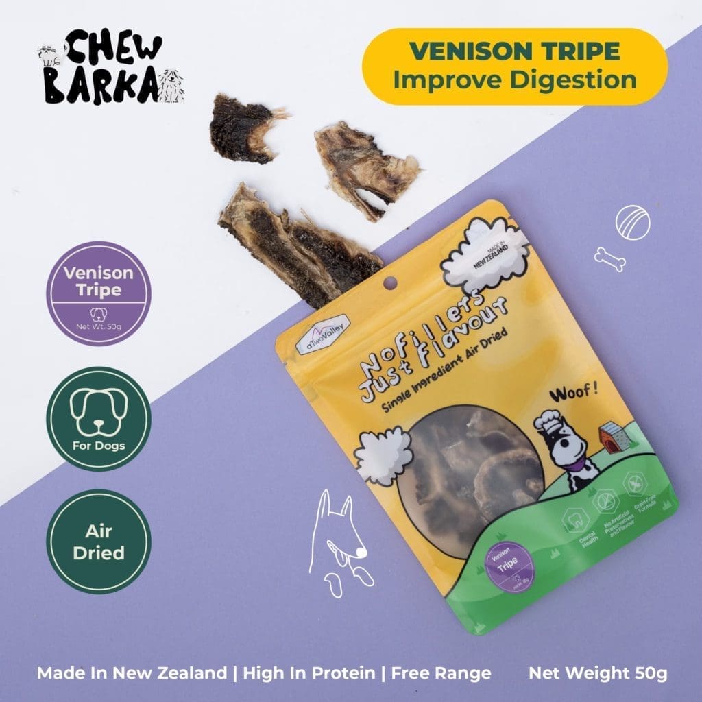 aTwoValley Dog Treats — Venison Tripe 50g(Sub)