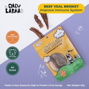 aTwoValley Air-Dried Dog Treat - Beef Veal Brisket | From New Zealand | 50g