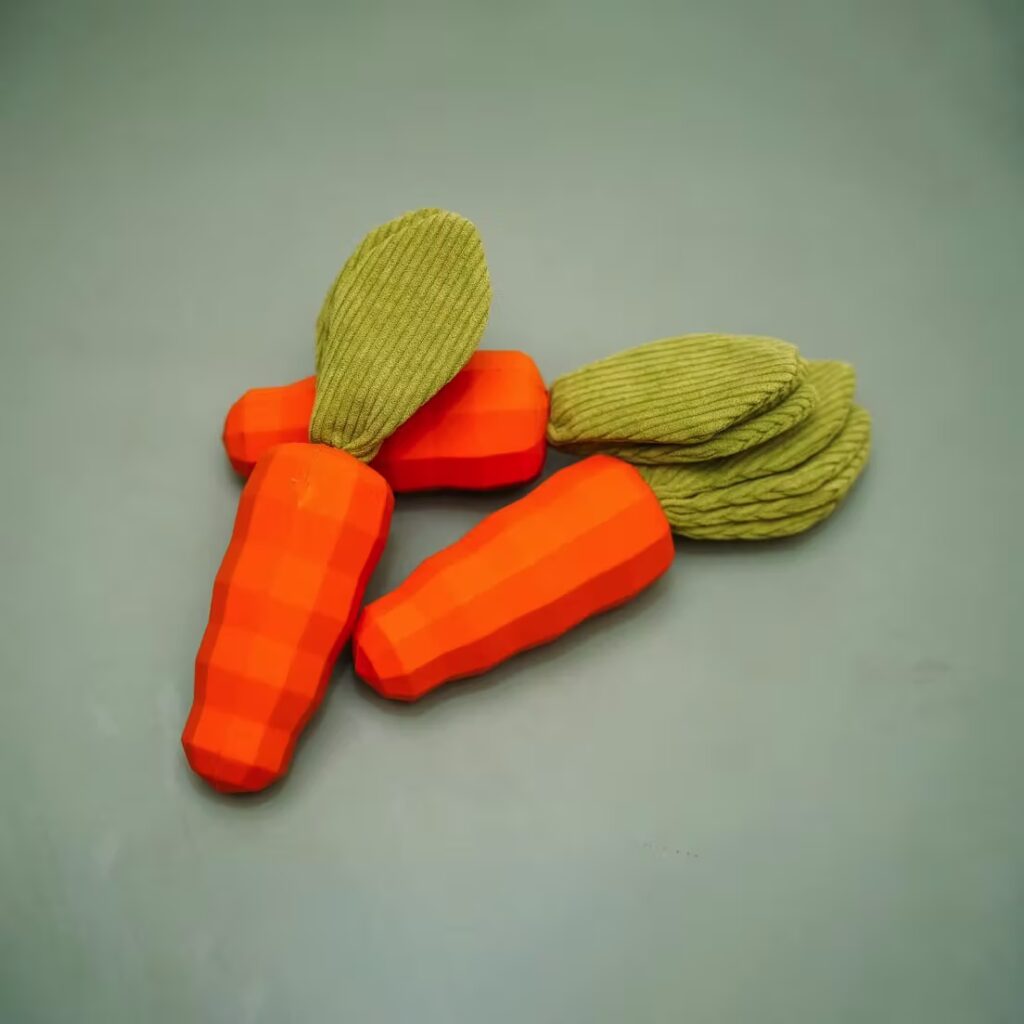 Rubber Carrot Dog Toy