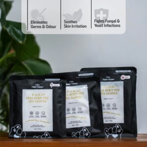 For Furry Friends P.A.W.S Full Body Pet Spa Gloves (Unscented, Rose, Lavender) [Chewbarka]