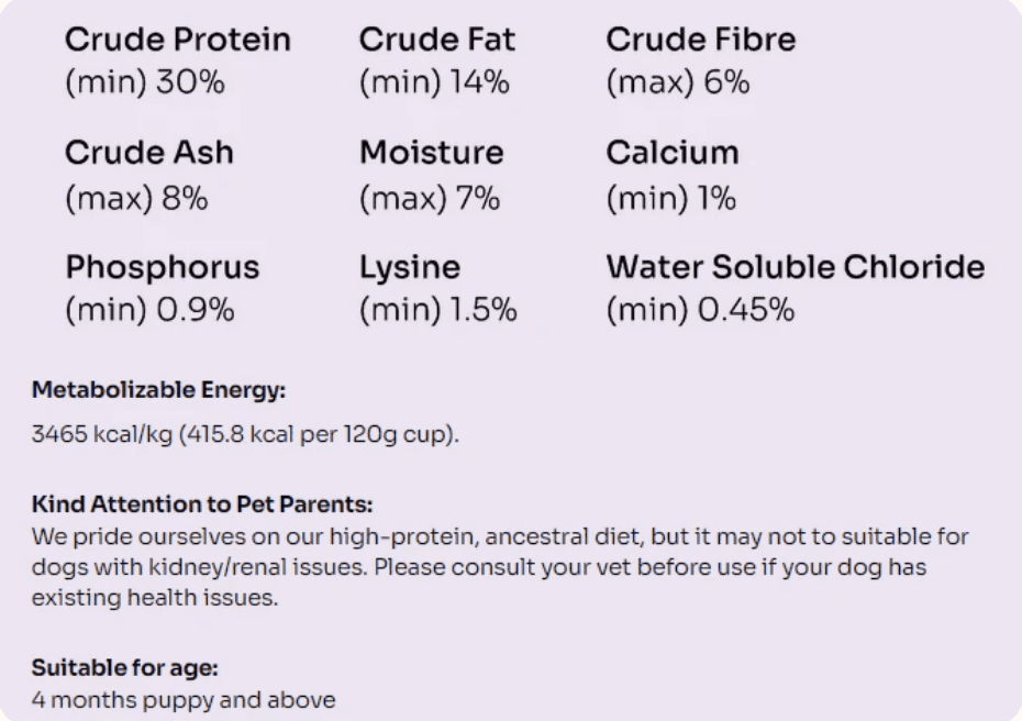 [SCDTS] Notti Super Premium Dog Food | Allergy Care | Slow Baked Fresh Duck & Salmon - 1.5kg [Chewbarka] - Image 9