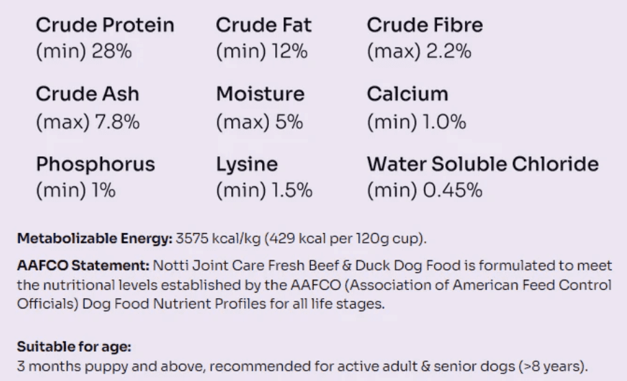 [SCDTS] Notti For Adult Dogs | Joint Care | Fresh Duck & Beef - 2kg [Chewbarka] - Image 9