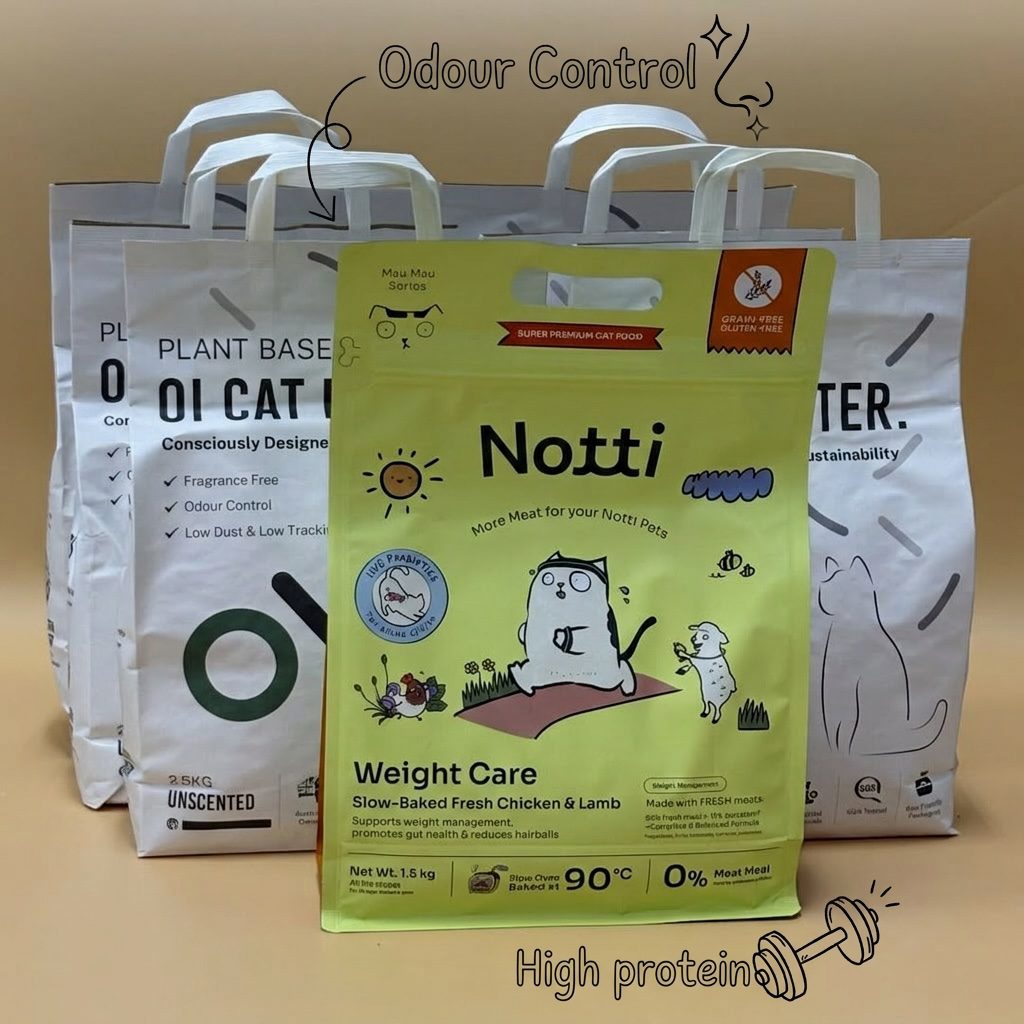 OI Cat Litter + Notti Kibbles